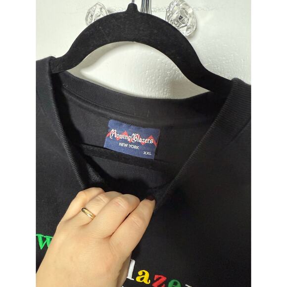 Rowing Blazers Embroidered Crewneck Pullover Black Sweatshirt Mens Sz XXL Preppy - Picture 3 of 6